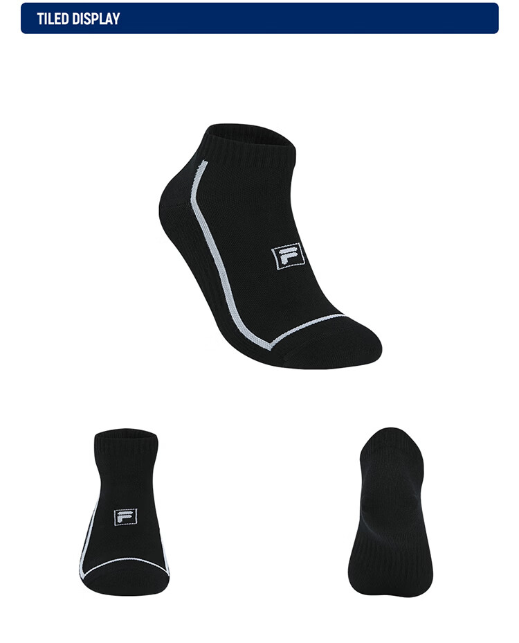 FILA Official Men's Low-Cut Socks 2026 Summer Tennis Sports Socks Colorblock Comfortable Short Socks 5