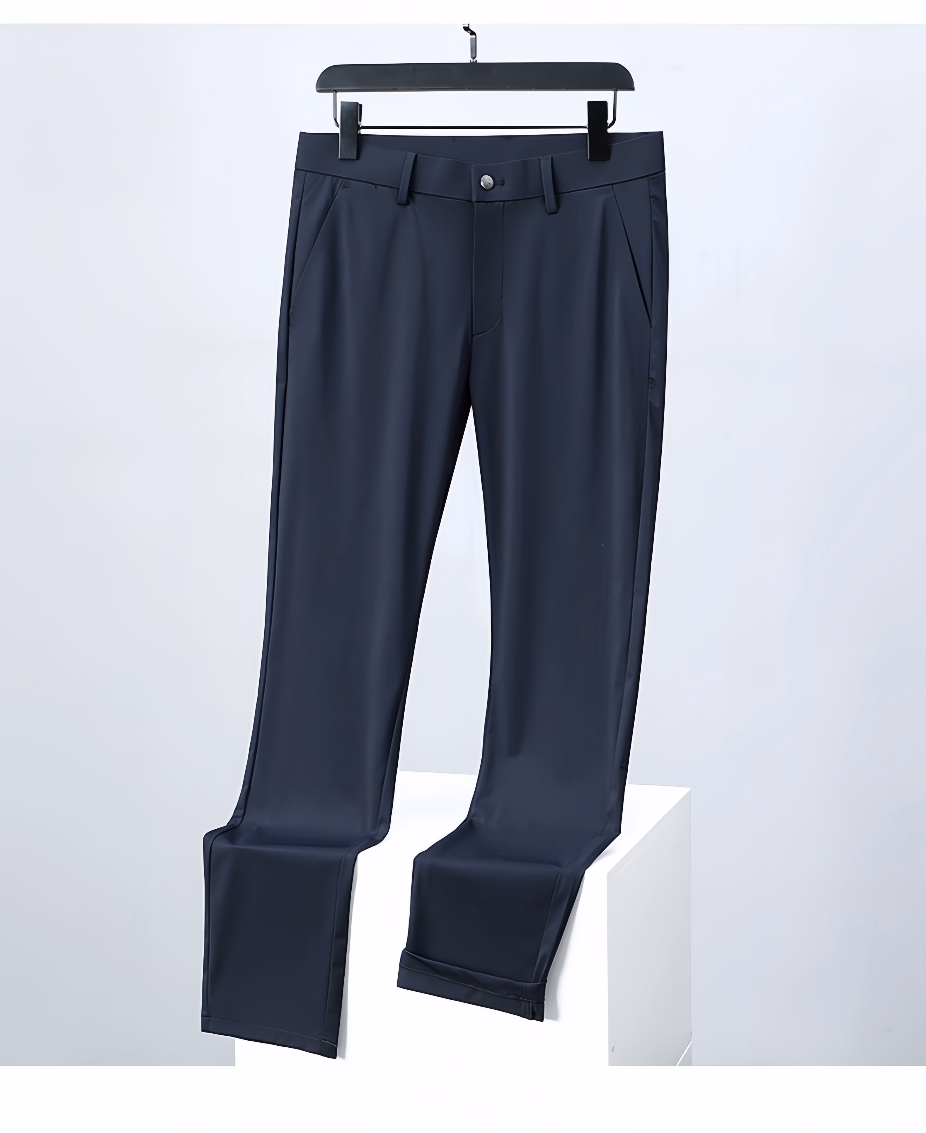 PLAYBOY Men's Ice Silk Breathable Business Suit Pants Straight-leg Wrinkle-free Stretch Summer Thin Trousers 10