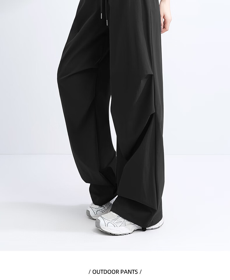 MINISO Women's Work Pants 2026 Spring Summer Lightweight High Waist Slim Wide Leg Cargo Pants Petite Sports Hiking Trousers 28