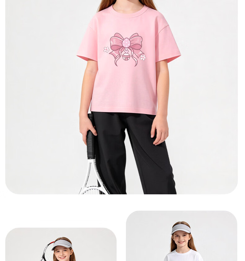 Baleno Girls Summer Set Stylish Sporty Short Sleeve T-Shirt Lightweight Children's Summer Mosquito-Repellent Pants Two-Piece Set 17