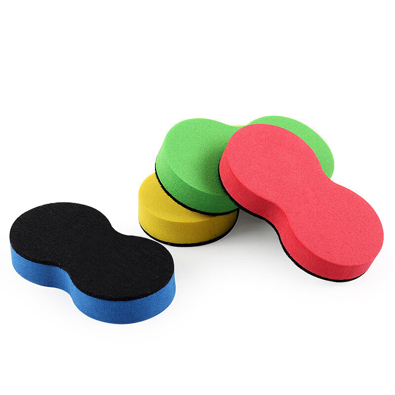 Mini creative white board eraser, non-magnetic EVA new material, small color children's cleaning board, black board eraser, peanut board eraser, yellow thumbnail 4