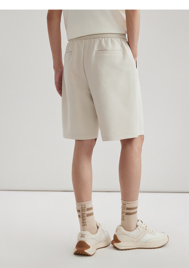 CABBEEN 260G Air Layer Basic Versatile Gold High-Frequency Logo Print Breathable Shorts Summer 2026 17