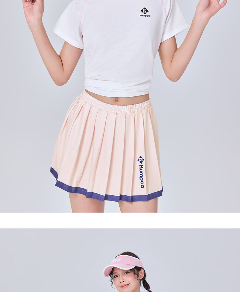 KUMPOO 26th Anniversary New Women's Badminton Short Sleeve Shirt Loose Comfortable Versatile Xunfeng K261W-1730 White S 12