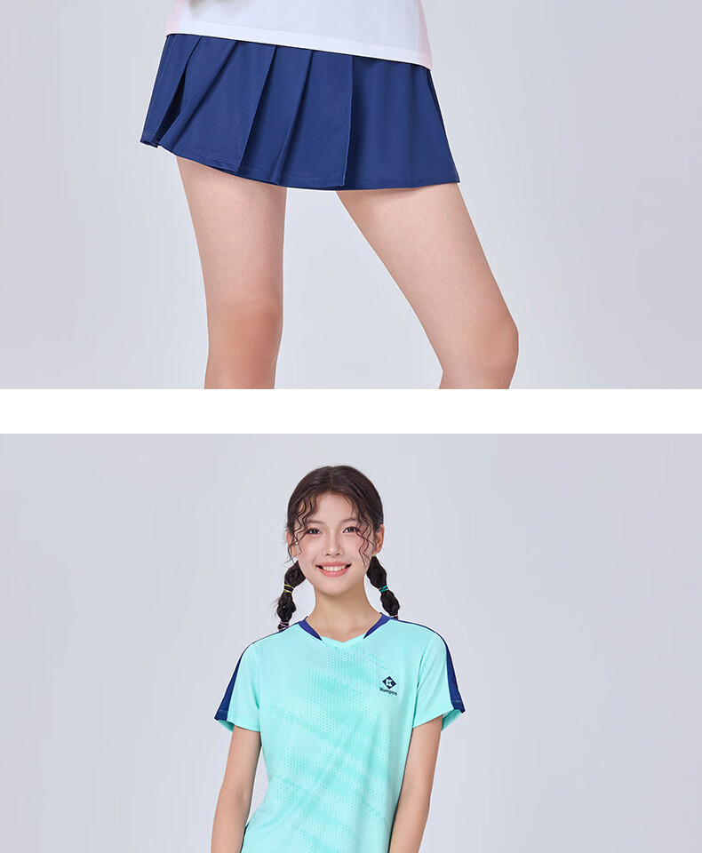 KUMPOO 26th Anniversary New Badminton Skirt Sweat-Absorbing Quick-Dry Breathable Skirt K261W-7063 Dark Blue S 10