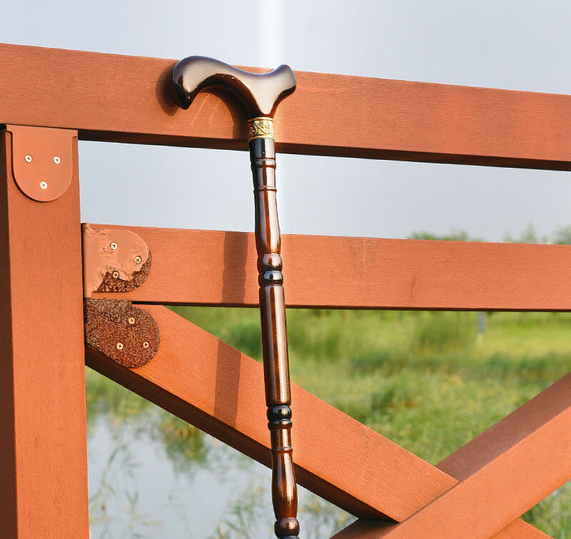 御舵老人拐杖实木木头拐棍木质手杖老人用拄棍老年人木制轻便防滑拐扙