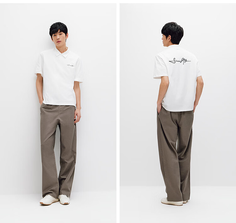 Semir Mall Edition | Men's Summer Short Sleeve T-Shirt Handwritten Style Letter Print Knitwear 2026 Pure Cotton 101326100116 16