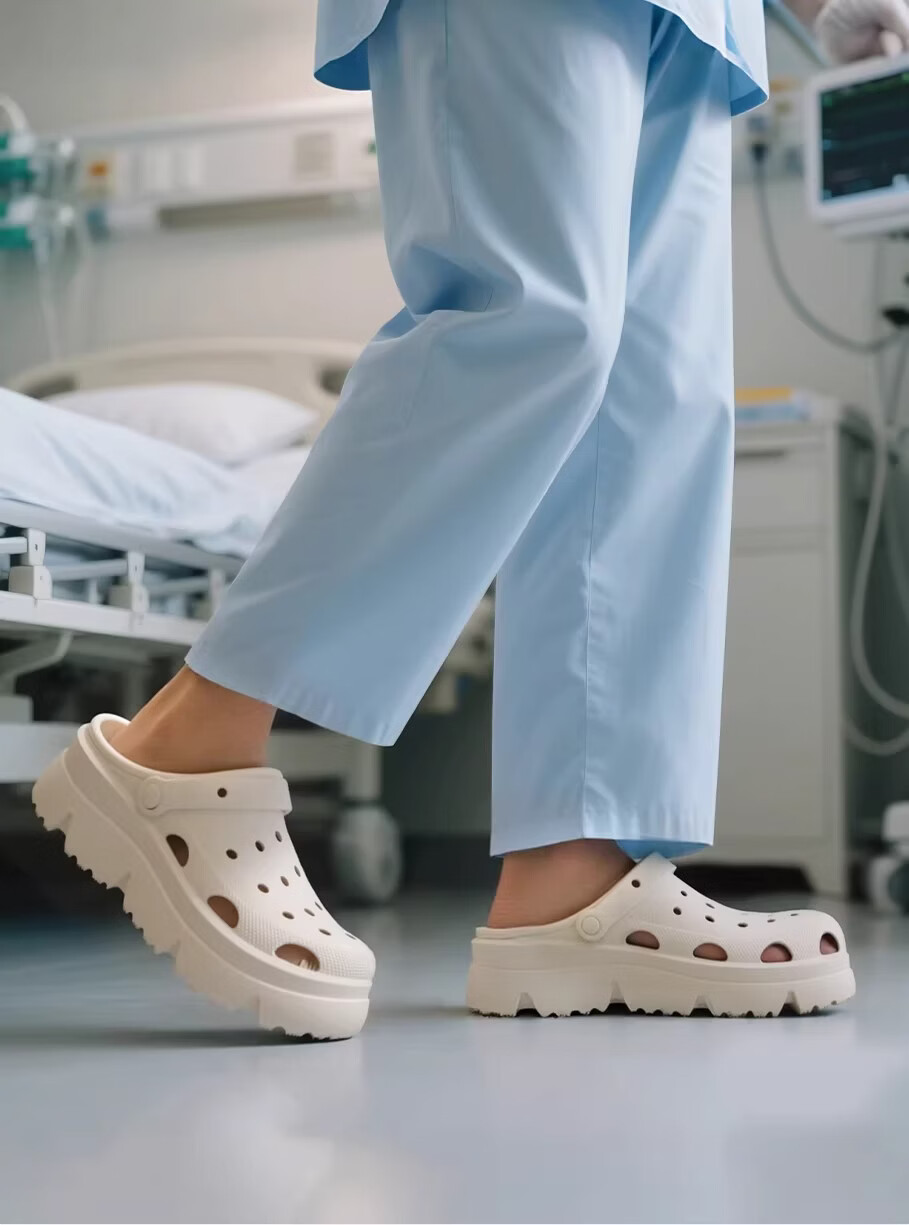 Duchen Medical Operating Room Anti-Slip Clogs Women's 2026 New Anti-Odor Sandals Pure White 35-36 5