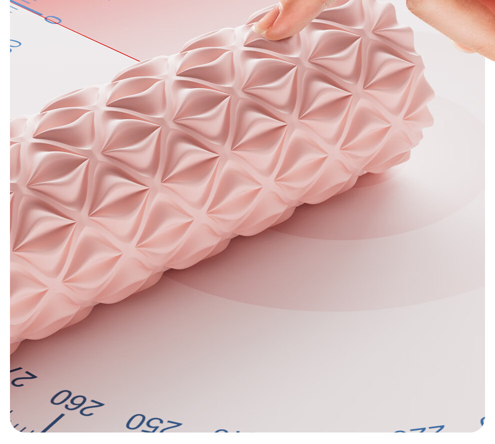 ANTA Foam Roller Yoga Stick Muscle Relaxation Spiky Massage Stick Fitness Slimming Calf Pink 7