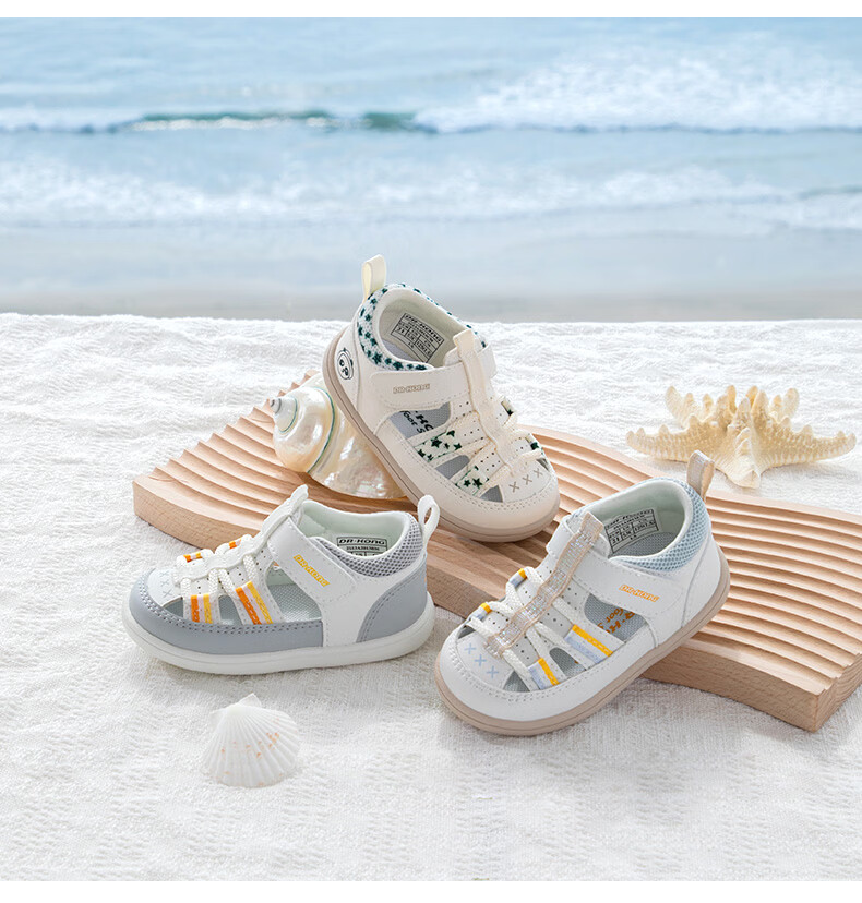 DR·KONG Toddler Walking Shoes Summer Kids Casual Baby Children Sandals 2S13A2013BM Beige/Grey Size 20 4