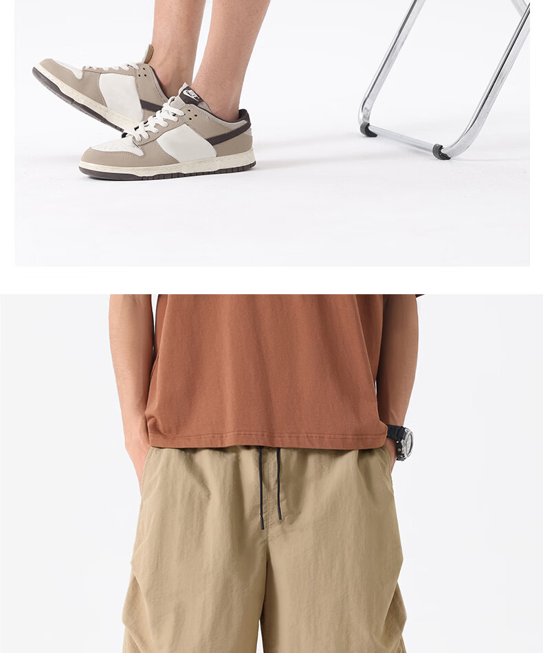 MINISO Paratrooper Cargo Shorts Men Summer Trendy American Style Five-Point Pants Ice Silk Cooling Men's Loose Shorts Z Dark Gray L 20
