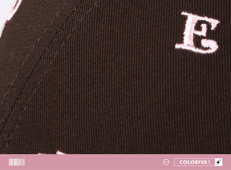 CACUSS Women's Spring Summer Baseball Cap with Bow Embroidery, Colorblock Cotton Visor Hat, Pink and Coffee 5