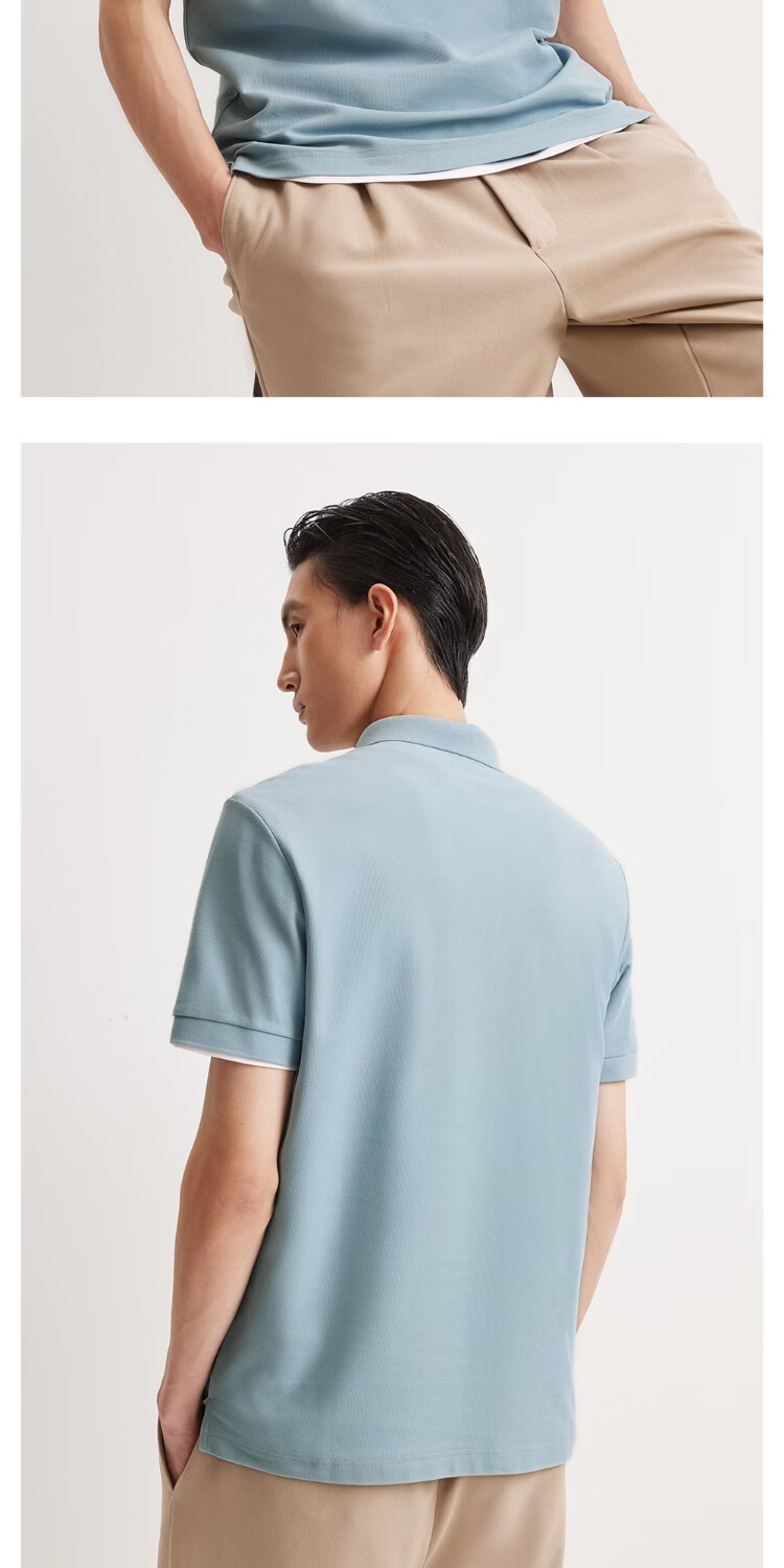 JACK&JONES Men's Polo Shirt Cool Touch Simple Embroidery Slim Fit Multi-Color Short Sleeve Collared Top 226106018 19