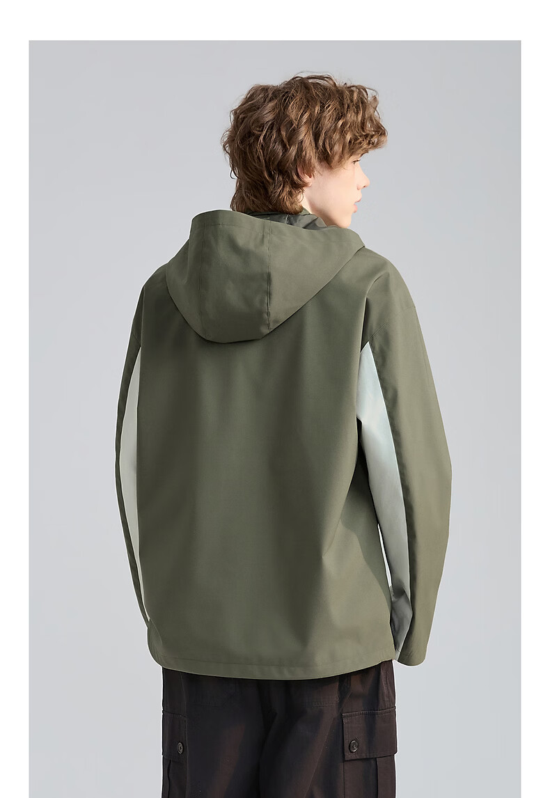 TonLion 2026 Summer New Men’s Colorblock Hooded Jacket Casual Loose Youth Top Stylish Cool Trend 8