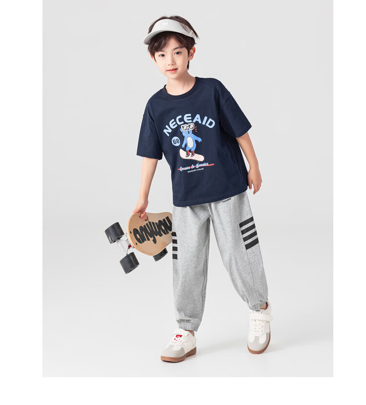 Duoduo Kids Clothing [Soft Elastic Breathable Versatile Cooling] Mosquito-Repellent Pants 2026 Summer Pure Cotton Long Jogger Pants for Children 9