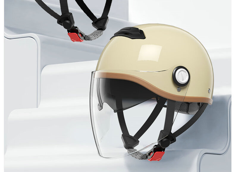 AD New National Standard Class A 3C Certified Electric Vehicle Helmet Unisex Summer Sun Protection Electric Bike Safety Helmet Women's Four-Season Universal Riding Half Helmet Motorcycle Helmet 895 Co 7