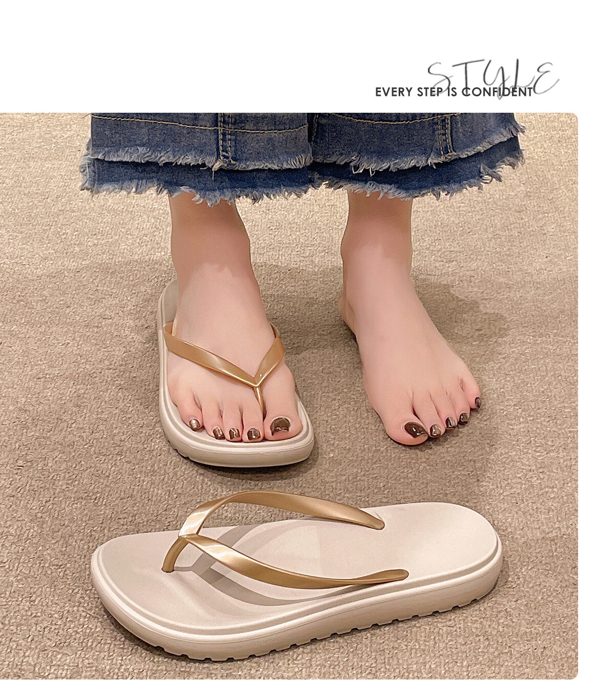 Runrou Hello Kitty Women's Flip Flops Summer 2026 New Beach Vacation Soft Sole Non-Slip Sandals for Women 13