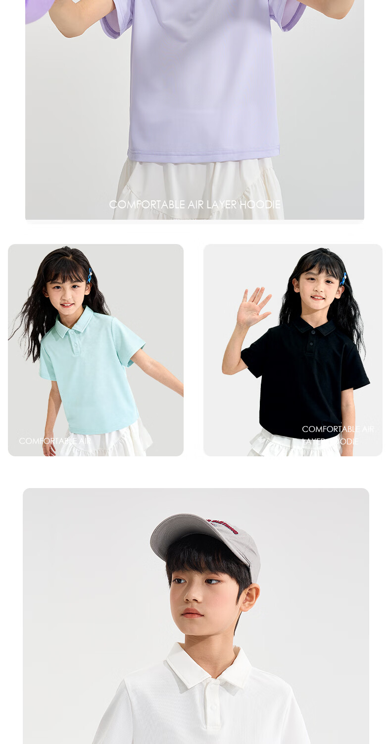 Warrior Kids Quick-Dry Sports Set Boys Summer Polo Shirt and Shorts Two-Piece Breathable Cooling Girls Sportswear Trend 11