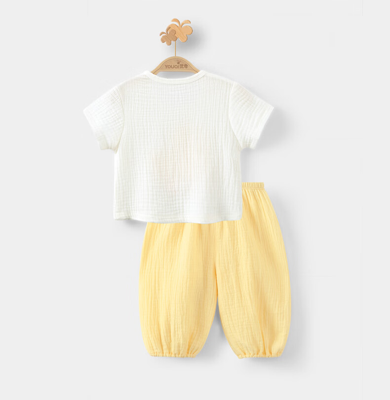 Youqi Baby Clothes Boys and Girls Summer Thin Short Sleeve Long Pants Set Toddler Boys Girls Summer Two-Piece Set 10