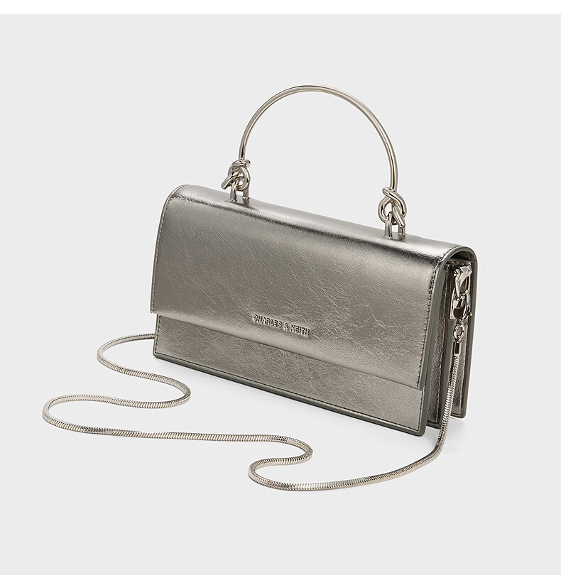 CHARLES&KEITH Textured Handbag, Chain Strap Crossbody Shoulder Bag, Women's Small Square Purse, Birthday Gift, CK6-10840559 32