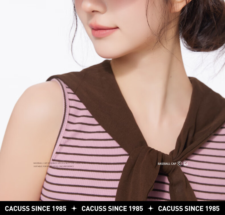 CACUSS Women's Duckbill Cap Spring Summer New Pure Cotton Hard Top Colorblock Baseball Cap Casual Outdoor Sun Hat Brown Red 2