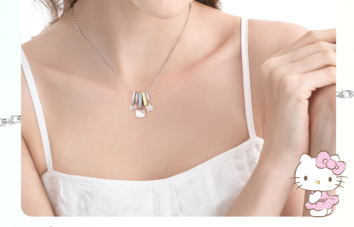SANRIO Hello Kitty Dopamine Necklace for Women Niche High-End Birthday Gift for Girls 3230 18