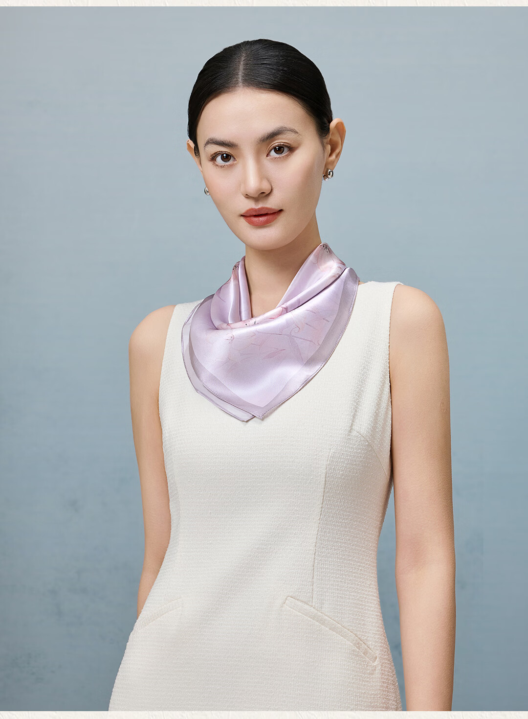 Shanghai Story Spring New Women's 100% Mulberry Silk Small Square Scarf Gift Box for Mom Birthday and Girlfriend Gift 19