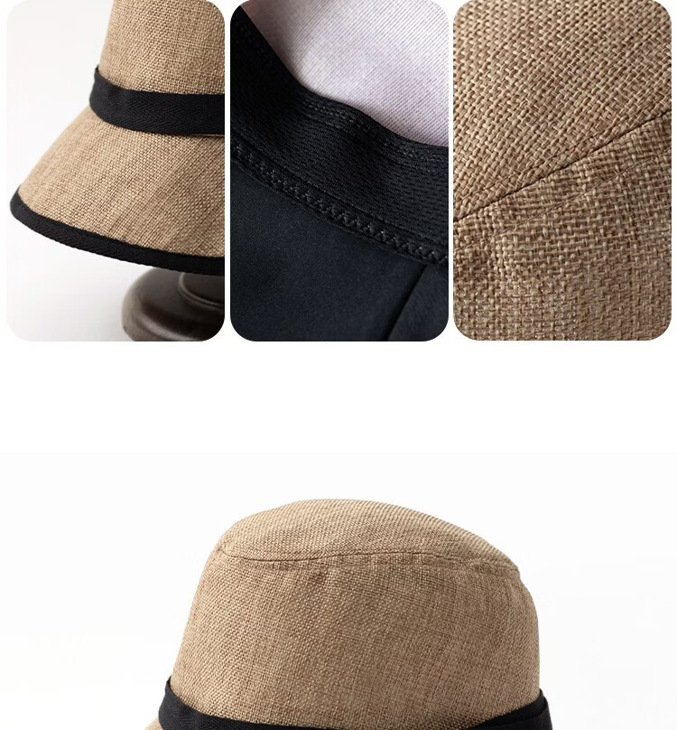 Lagur Japanese Linen Feel UPF100+ Sun Protection Breathable Summer Sun Hat Fisherman Hat New Coffee Color 8