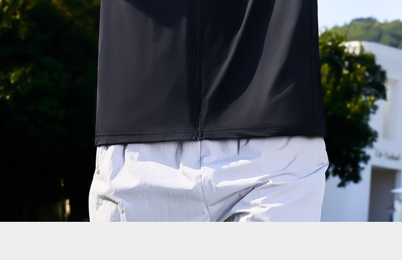 MINISO Ice Silk Hooded Sun Protection Jacket for Men, Cool and Breathable Lightweight Skin Jacket, Outdoor High SPF Sun Protection, Z Ice Blue, 3XL 30