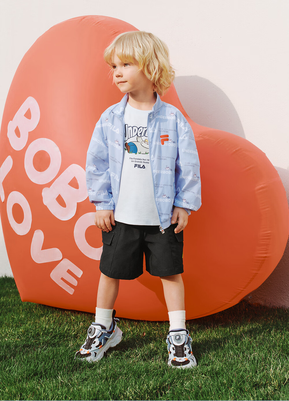 FILA x BOBO Kids All-Over Print Sun Protection Jacket 2026 Summer Boys and Girls Skin Jacket 11