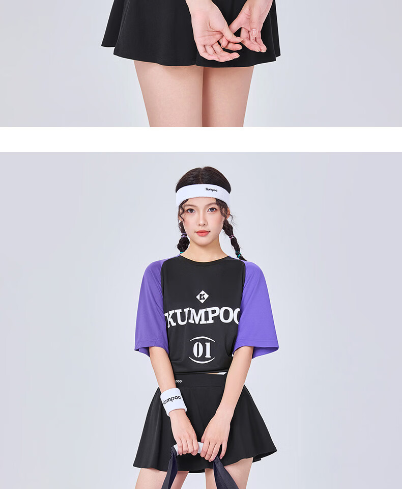 KUMPOO 26th Anniversary New Quick-Dry Fashionable Versatile Women's Badminton Skirt K261W-7181 White S 11