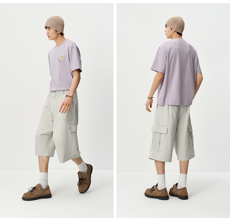 Semir Men's Casual Summer Cotton Cargo Style Seven-Point Shorts 2026 Loose Wide-Leg Pants Versatile 109326125104 16