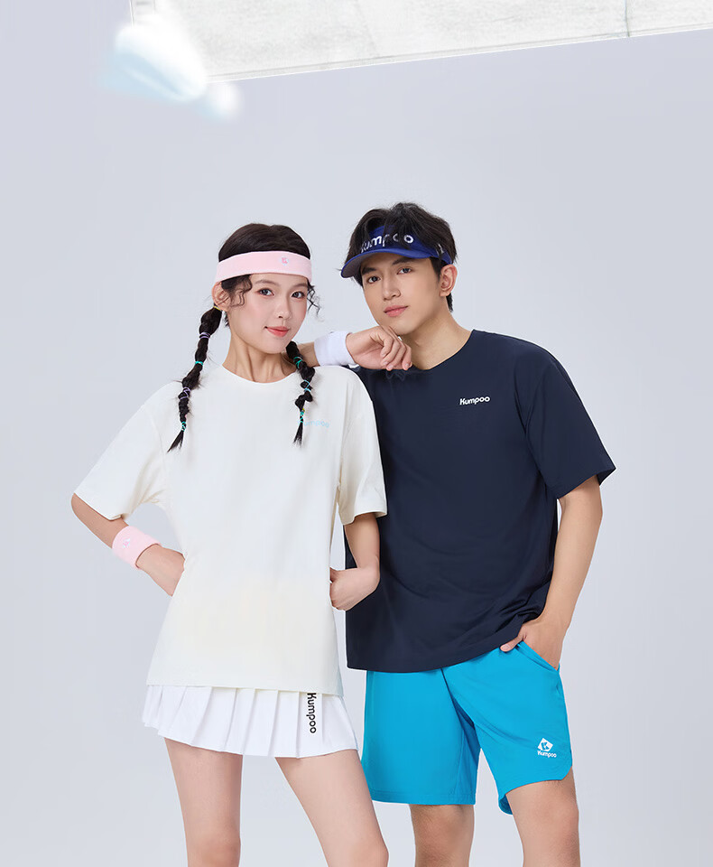 KUMPOO 26th Anniversary New Short Sleeve Badminton Shirt Loose Fit Unisex K261U-1720 Dark Coffee S 5