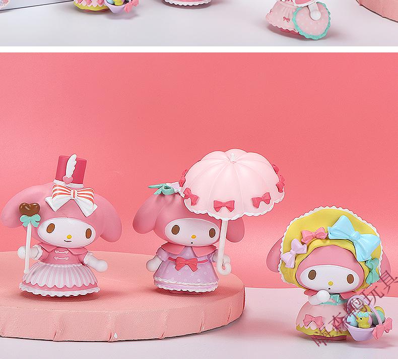 miniso名创优品mymelody茶话会盲盒美乐蒂少女心摆件单手抱枕拆盒不拆