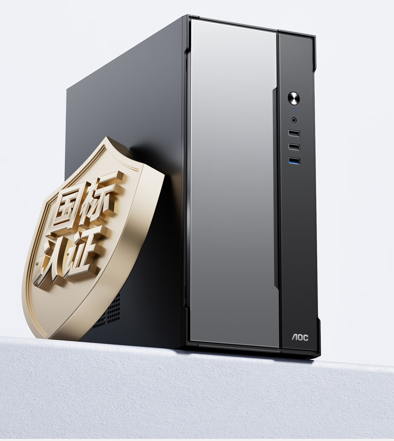 AOC Desktop Core i5 Office Business Computer Host Rongguang T260 (Core i5-10400 16GB 512GB 3-Year Onsite Service) 12