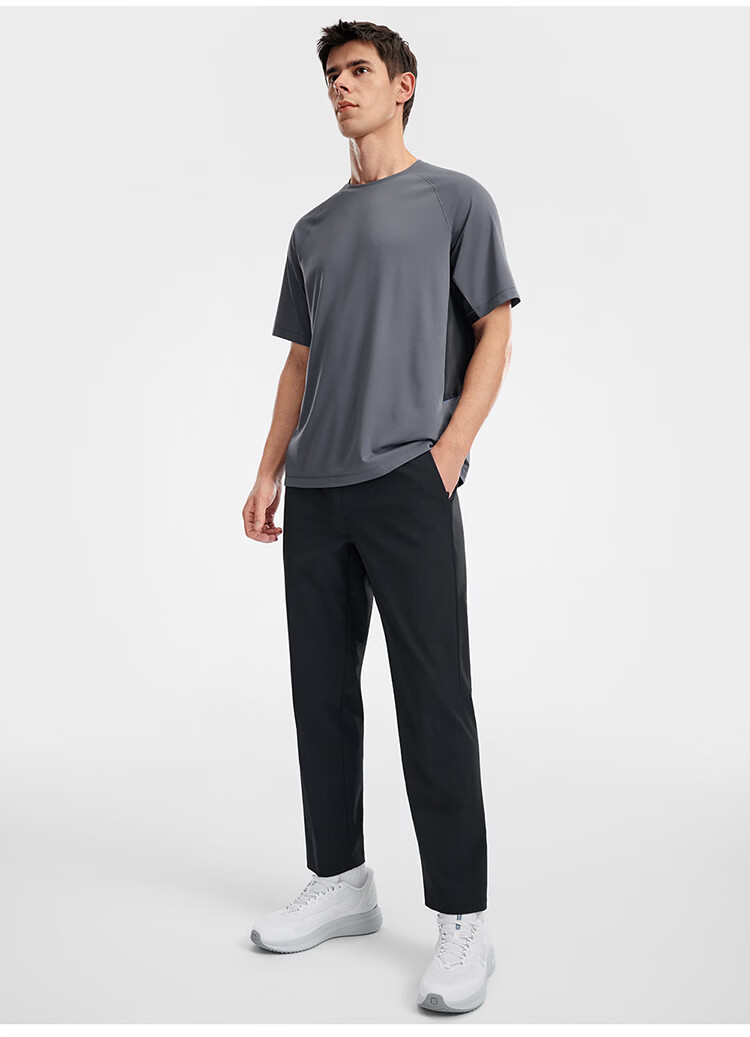 FILA Official Agile Woven Men's Pants 2026 Summer Running Fitness Basic Straight-Leg Trousers 8