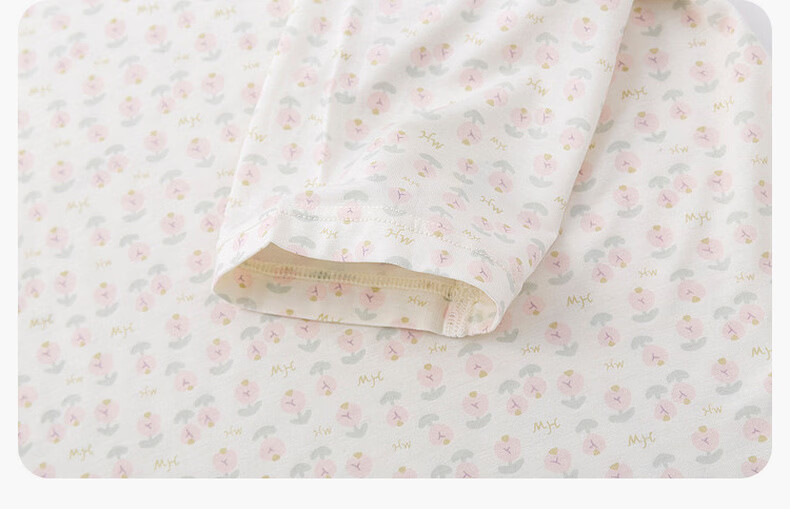 Dudu Kids Summer Pajama Set Baby Skin-Friendly Two-Piece Boys Girls Homewear Air Conditioning Clothes Pink 110 26