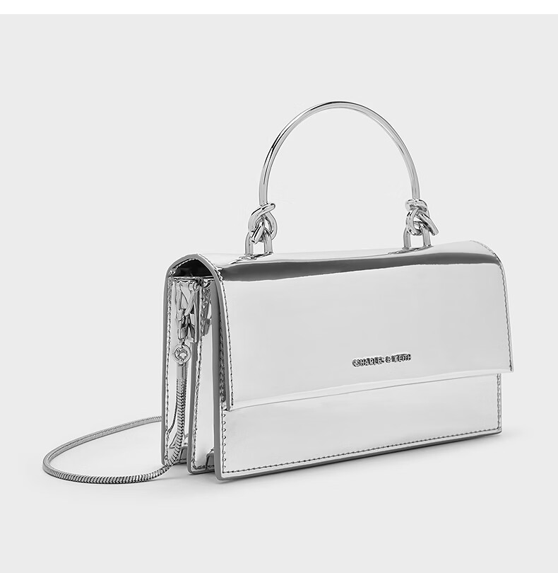 CHARLES&KEITH Textured Handbag, Chain Strap Crossbody Shoulder Bag, Women's Small Square Purse, Birthday Gift, CK6-10840559 26