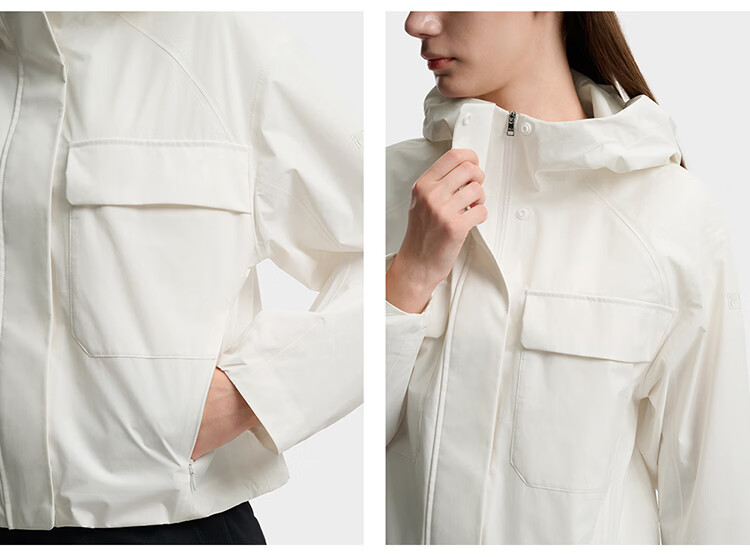 FILA Official Women's Woven Jacket 2026 Summer Casual Simple Comfortable Hooded Coat 12