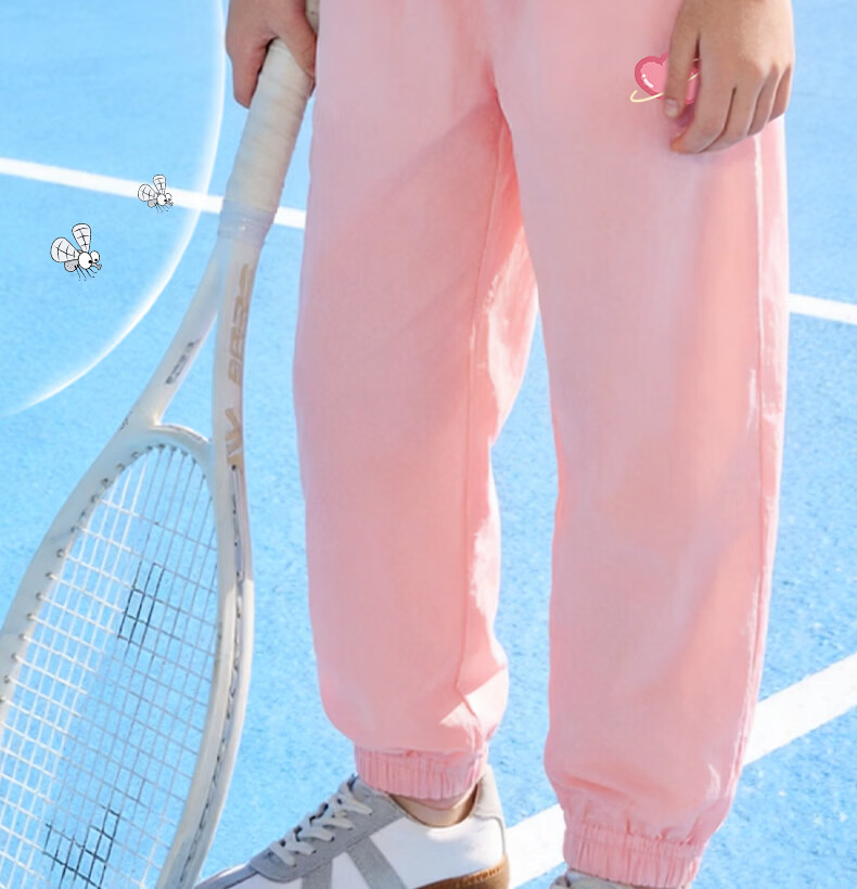 Baleno Girls' Pants 2026 Summer Thin Long Pants Kids Summer Stylish Versatile Mosquito-Repellent Casual Trousers 2