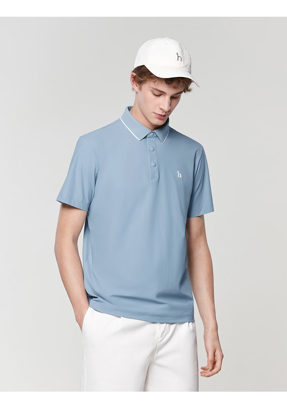HAZZYS Men's Summer Top [Sun Protection/Cooling] Simple Short Sleeve Polo Shirt ASTZE0DBF08 14