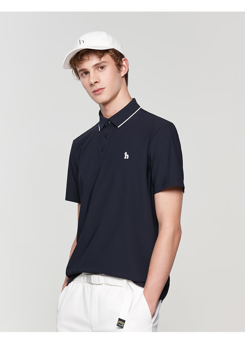 HAZZYS Men's Summer Top [Sun Protection/Cooling] Simple Short Sleeve Polo Shirt ASTZE0DBF08 23