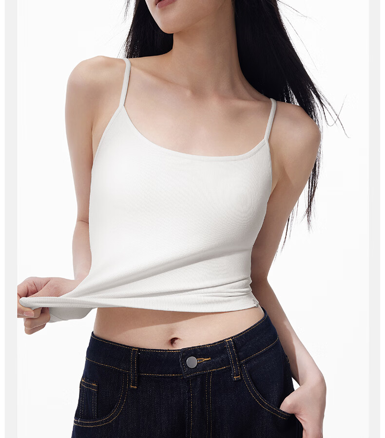 Half-Training Camisole with Chest Pad, Backless Bra, Integrated Inner Wear and Outer Wear, Cloudy Gray, Size S 8