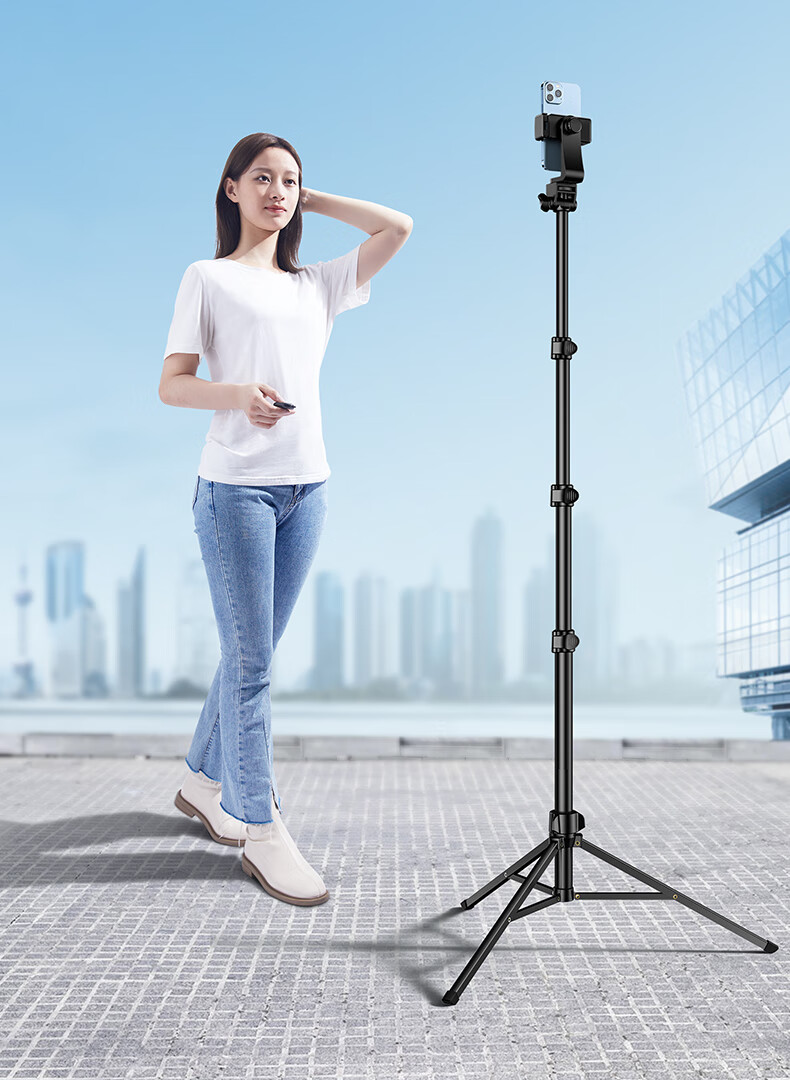直播支架落地自拍杆三脚架专用拍照拍摄录视频立式户外多功能架子抖音