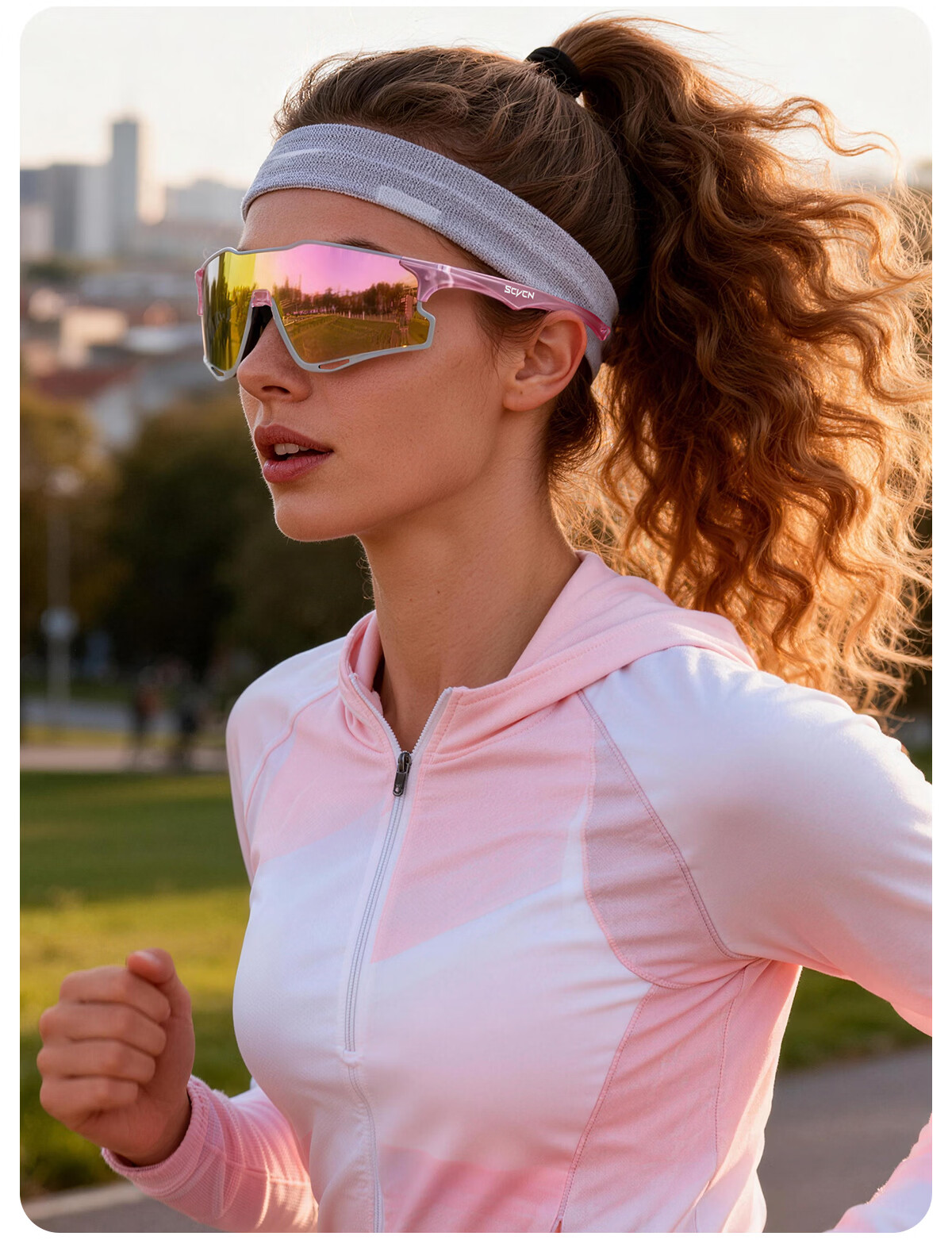 SCVCN Colorful Running Glasses Marathon Outdoor Sports Anti-Glare Windproof Sunglasses Unisex 15