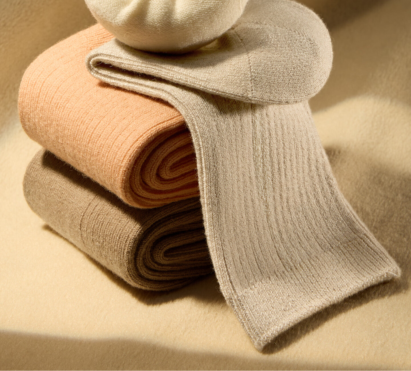 Mianzhu Wool Children's Socks Spring Summer Boys Girls Non-Slip Solid Color Thick Mid-Calf Socks 4 Pairs 2