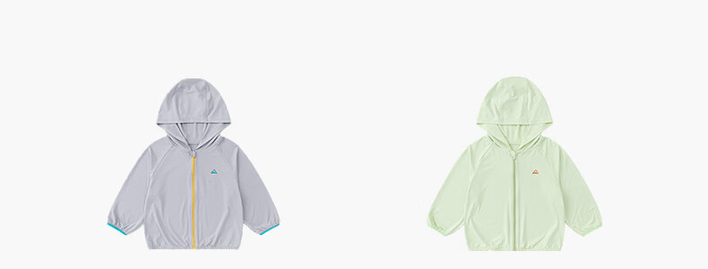 Dudu Kids [UPF50+] Baby Sun Protection Jacket Summer Boys Girls Skin Jacket Fashionable Children's Summer Wear Gray 110 3