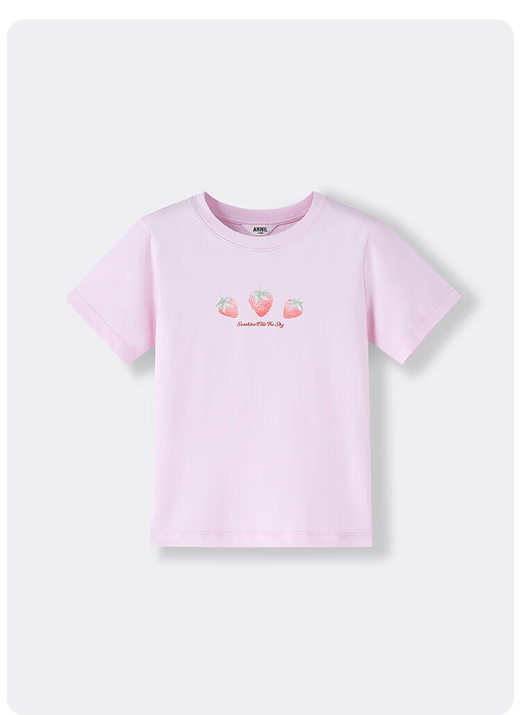 Annil Kids Girls Round Neck Short Sleeve T-Shirt 2026 Summer New Cool Casual Sports Stretch Top 10