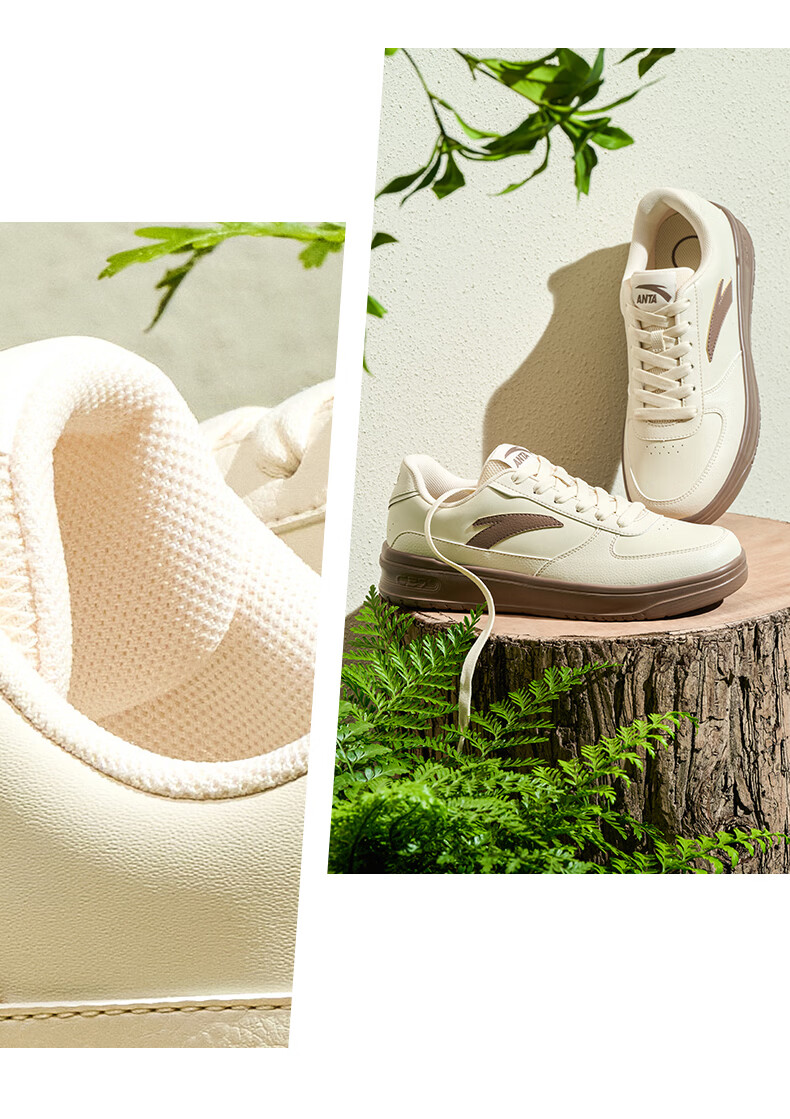 Anta Light Step V2 Lightweight Soft and Elastic Men's Sneakers Summer Breathable Couple's White Shoes Thick Sole Durable Height Increasing Casual Shoes 11
