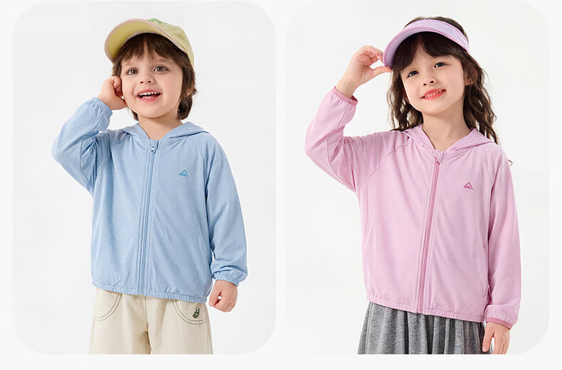 Dudu Kids [UPF50+] Baby Sun Protection Jacket Summer Boys Girls Skin Jacket Fashionable Children's Summer Wear Gray 110 6