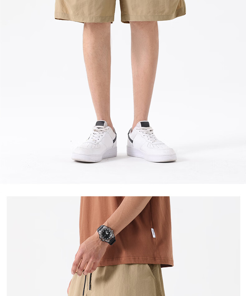 VANCL Men's Workwear Shorts Summer Outdoor Cooling Sports Shorts Simple Casual Functional Knee-Length Pants Khaki 3XL 21